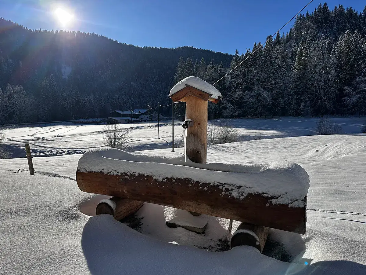 Winterlicher Ausblick von der Mitteralm.